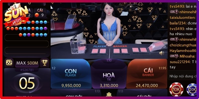 Thao tác trải nghiệm baccarat Sunwin dễ dàng